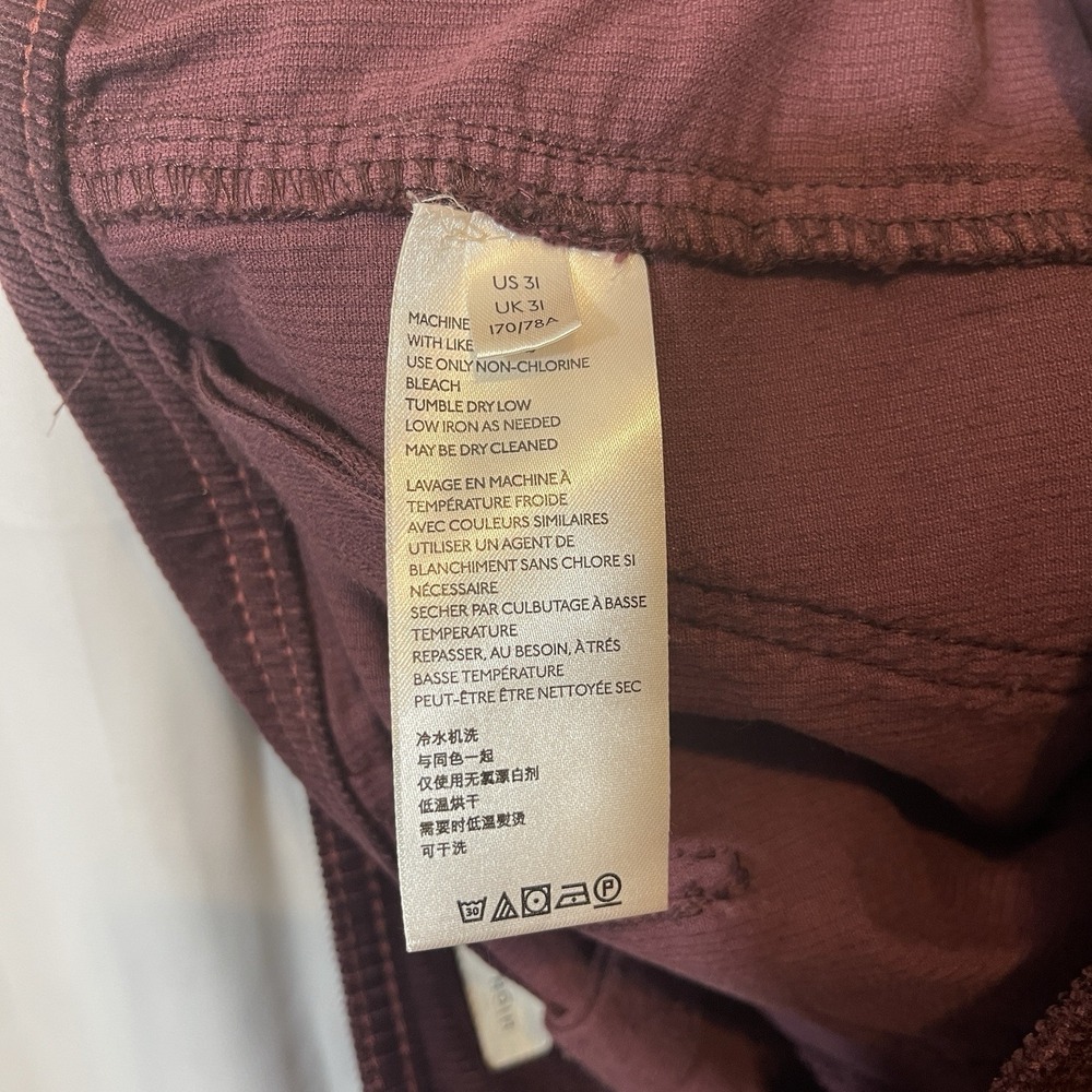 Anthropologie Pilcro Size 33 Corduroy Bootcut Trouser Pants Maroon Pockets - Picture 11 of 12